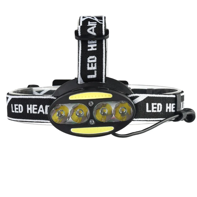 Налобный фонарь yunmai 8 светодиодов супермощный функциональный 4T6 + 2COB 2LED