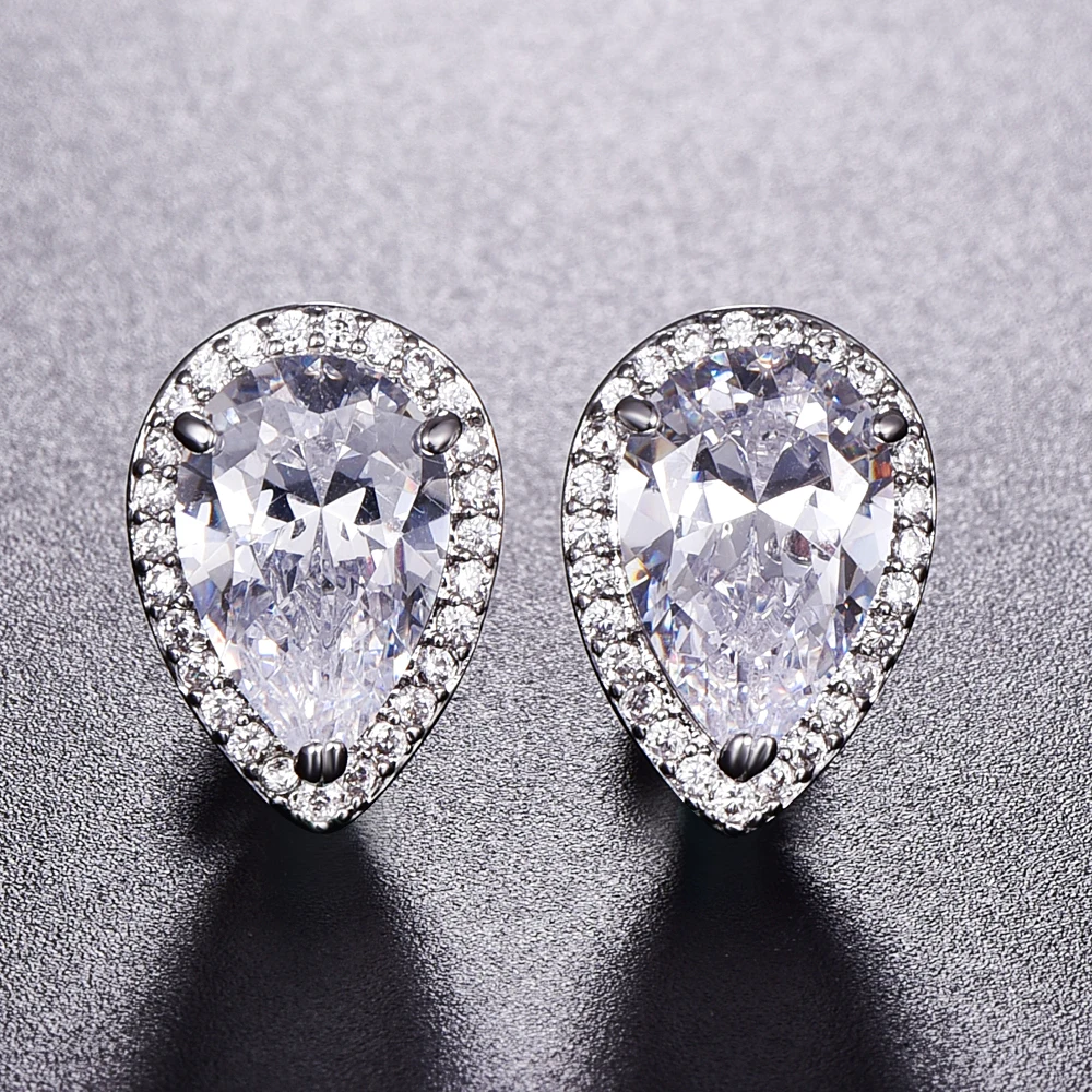 LUALA Милый Серебро/Золото Цвет Серьги Капли Воды Небольшой Кристалл для Девушки