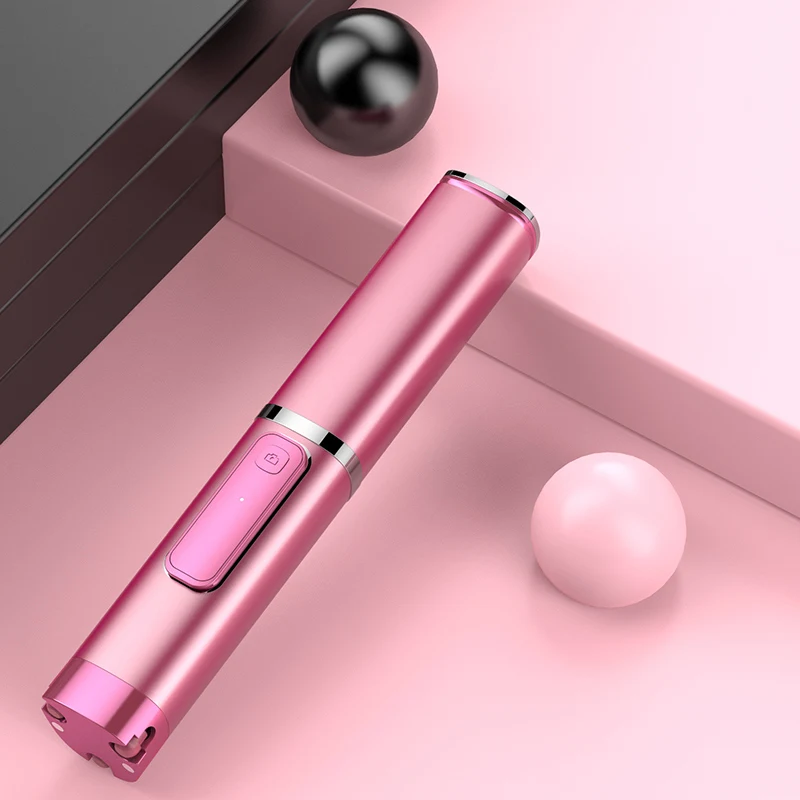 Pink Скрытый штатив, селфи-палка для huawei P30/samsung/Xiaomi, селфи-палка, Bluetooth, 90 см, растягивающаяся селфи-палка, штатив для iPhone Xs/8 - Цвет: Pink