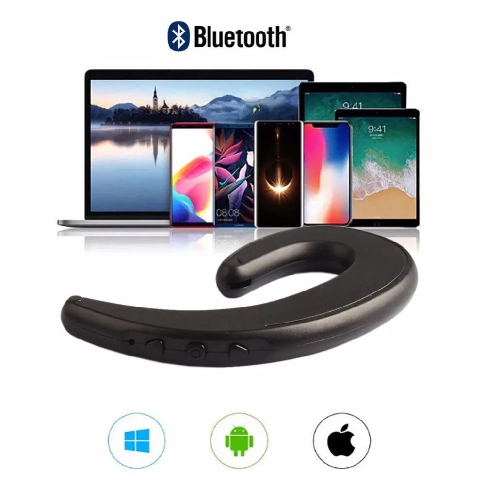 ECos ушные крючки беспроводные наушники Bluetooth костная проводимость с микрофоном