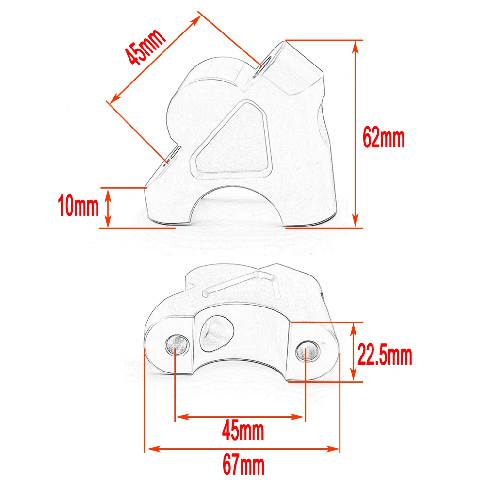 Крепление на руль для BMW R1200GS LC Adventure R 1200GS Rally ADV R1250GS 1G13 K50|Накладки и декоративные
