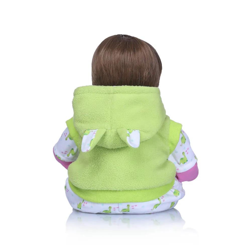 Может для сидения и лежания 17 дюймов кукла реборн новорожденный Пупс Мягкая