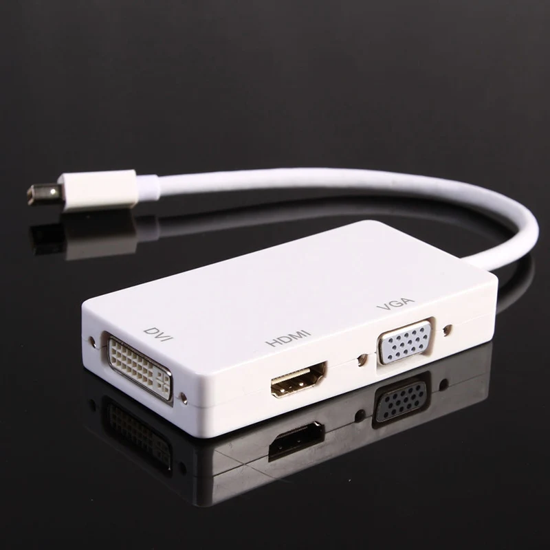 3 в 1 кабель адаптер с портом дисплея Mini DP на HDMI DVI VGA для Apple MacBook Pro Air mini iMac|adapter hdtv|cable