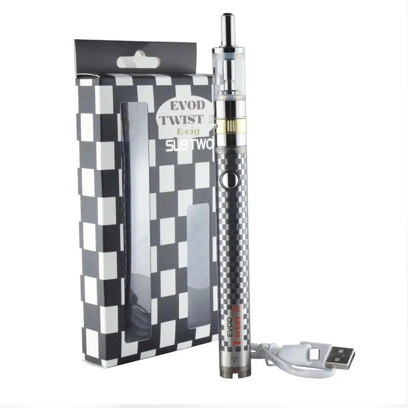 Горячая электронная сигарета SUB TWO Evod Twist 3 mods kit m16 испаритель ego кальян ручка vape