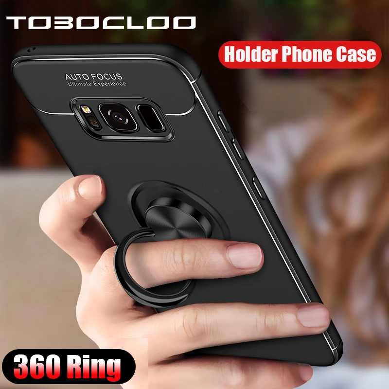 Автомобильный Магнитный чехол с кольцом-держателем для SAMSUNG Galaxy S8 S9 Plus J3 J5 J7 2017 2016
