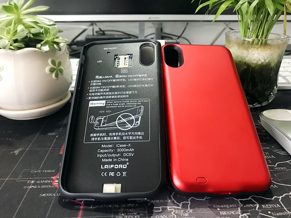 Ультратонкий резиновый чехол для iPhone X/XS/XR с двумя слотами sim карт Bluetooth адаптером