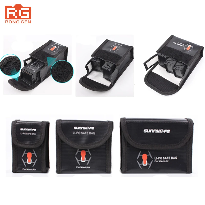 Sunnylife Батарея Защитная сумка для хранения LiPo безопасной мешок взрывозащищенные