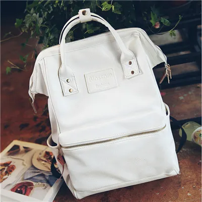 white Beibaobao, Модный женский кожаный рюкзак, Молодежный корейский стиль, сумка на плечо для ноутбука, школьные сумки для подростков, девочек и мальчиков CE3524 - Цвет: white