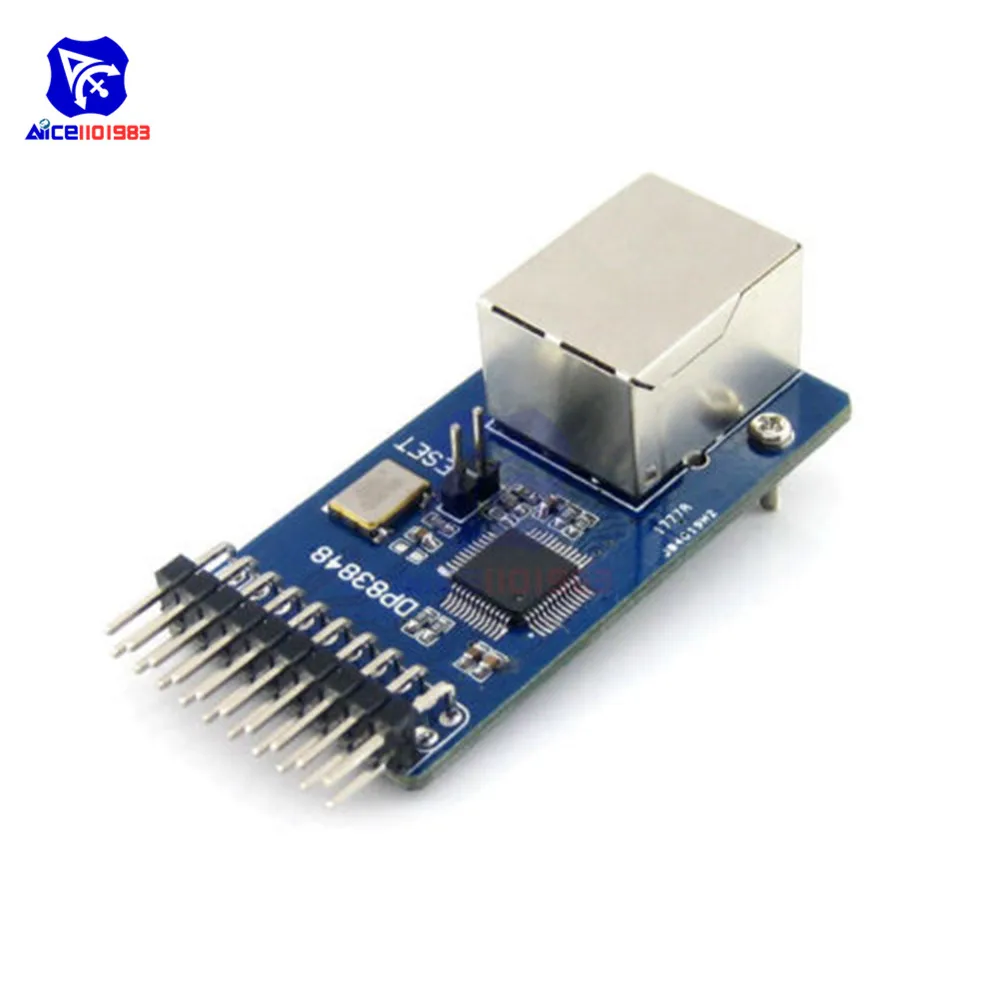 DP83848 Ethernet физический приемопередатчик RJ45 разъем управления USB-B Тип интерфейсная плата для Arduino