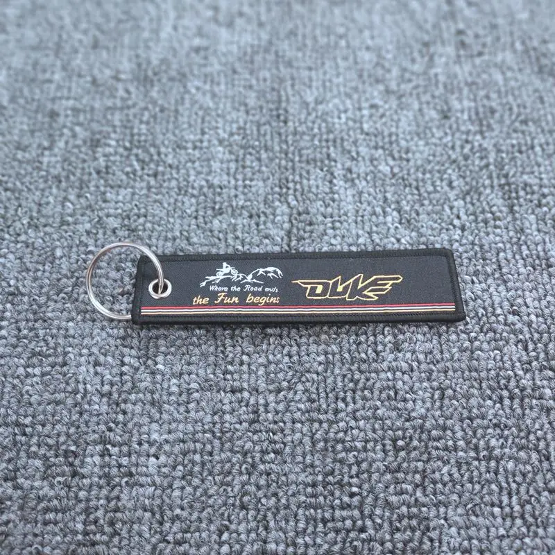 Брелок в виде мотоцикла тканая бирка кольца для ключей этикетка цепь KTM Adventure Duke RC
