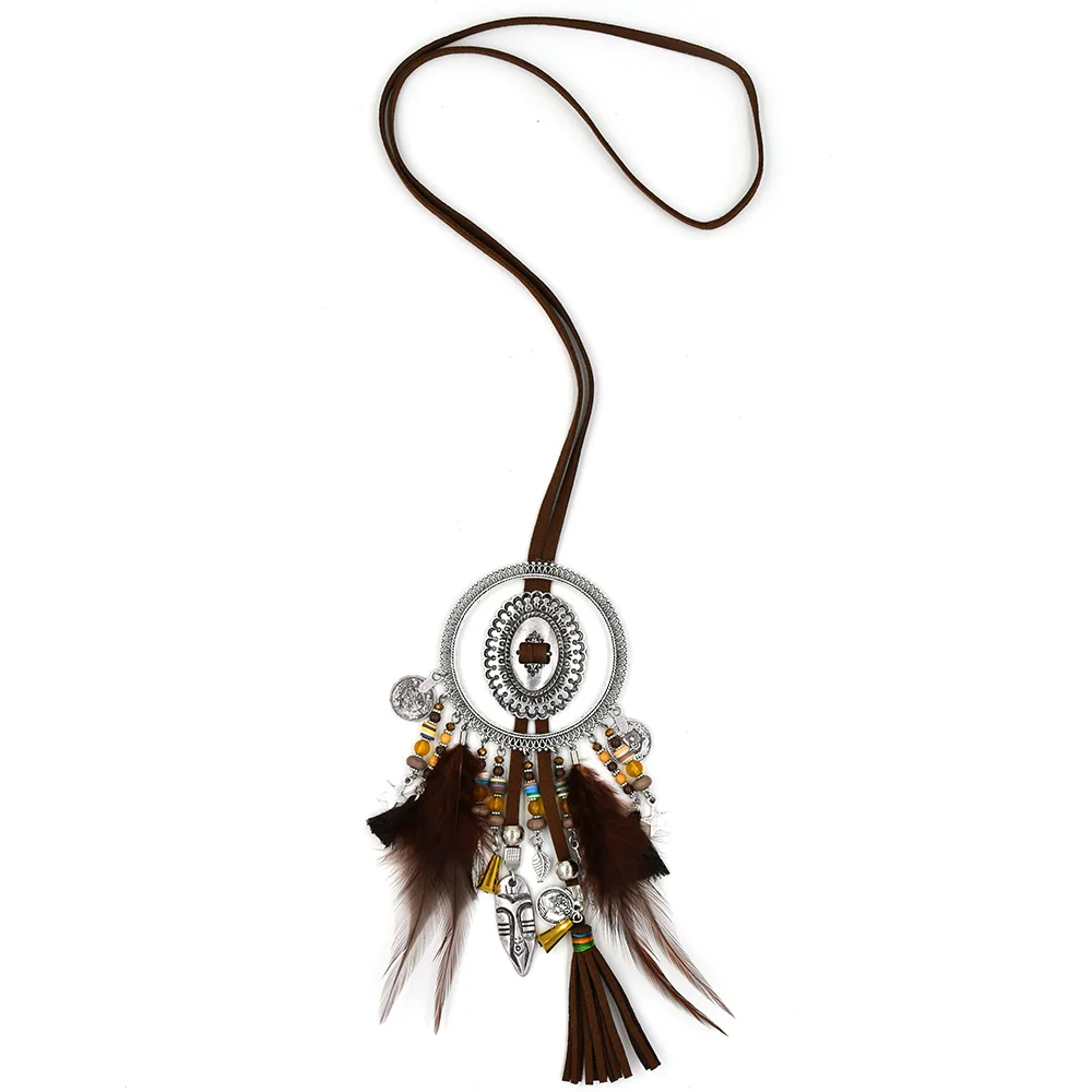 

New ethnic necklace africa mask charm pendants national pendant necklace Tibetan silver vintage boho ethnic necklace