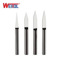 weitol 3 175mm 10pcslot cnc router bit degree 25 30 40 pcb engraving bits end mill carbide 0 1 0 3mm milling cutter