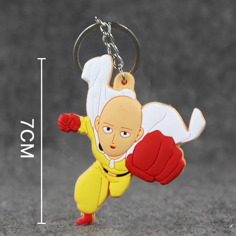 One Punch Man ПВХ брелок Сайтама ручной работы в стиле аниме подарок куртка из