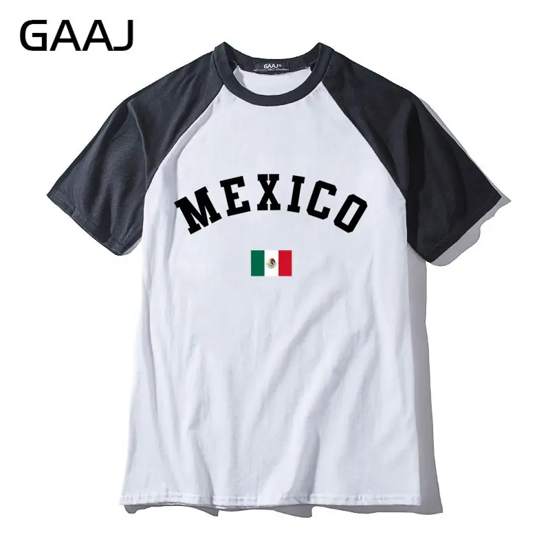 Футболка унисекс с флагом Мексики Повседневная брендовая одежда круглым вырезом