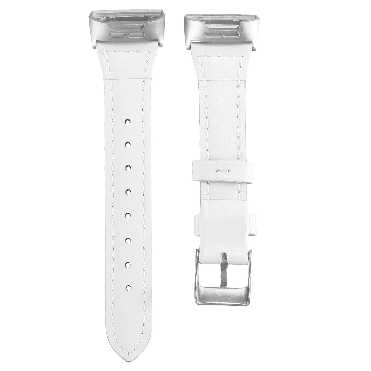 White Geniue кожаные Смарт-часы ремешок 9 цветов для Fitbit Charge 3 наручные B и фитнес-ремешок для трекера смарт-браслет аксессуары - Цвет: White