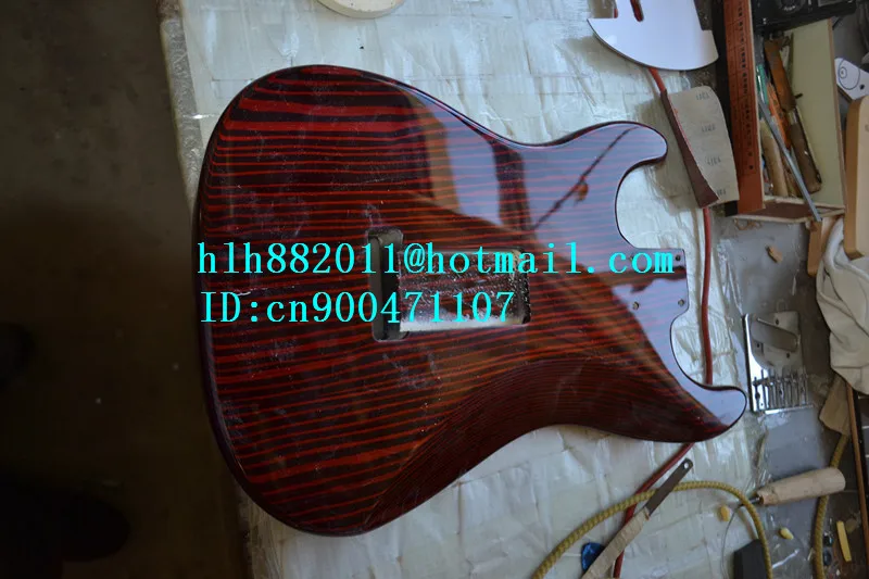 Новинка сделано в Китае полуготовый корпус электрической гитары с красной