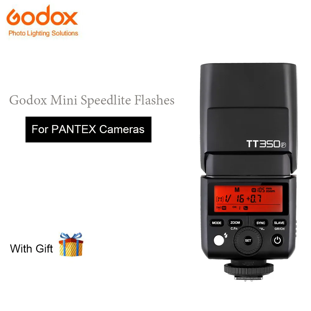 В наличии Godox TT350P Камера s Speedlite петлицы для PENTAX K 50 S2 K70 Беспроводной флэш строить в