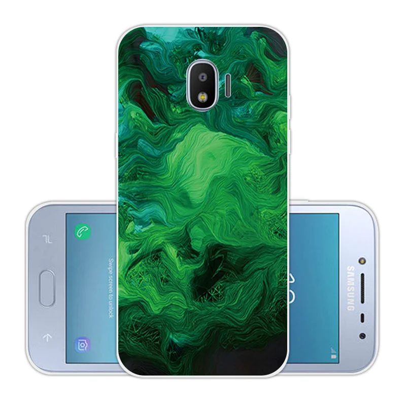 Мягкие силиконовые чехлы для Samsung Galaxy J2 Pro 2018 5 0 дюйма зеленые задняя крышка