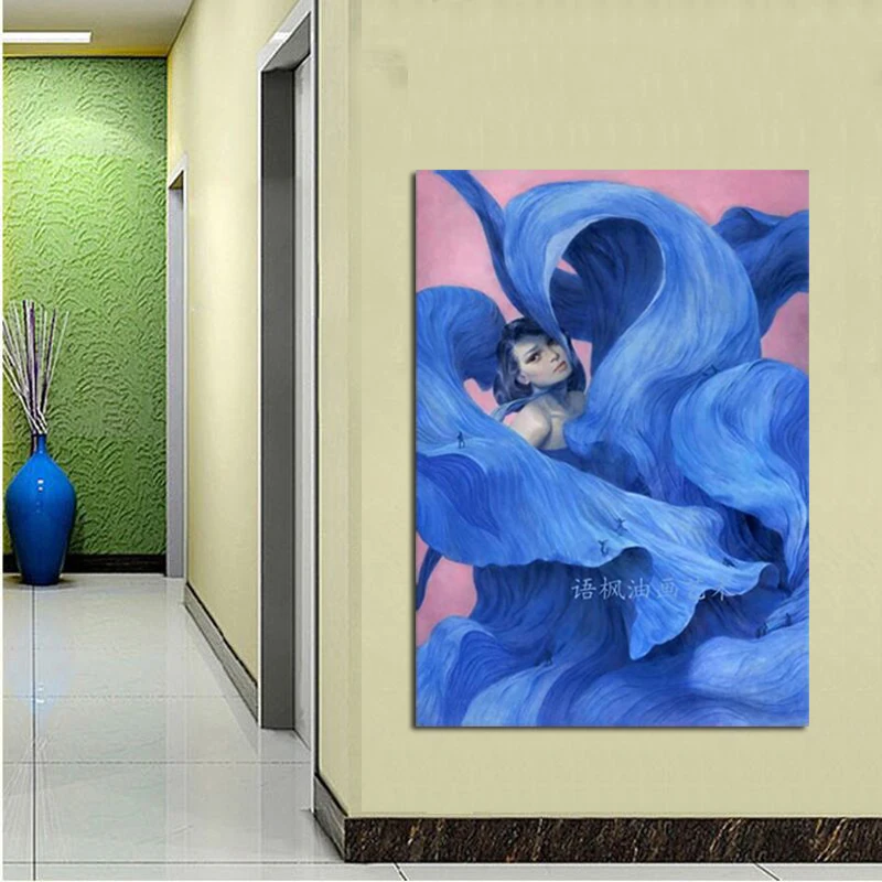 Ручная роспись Портрет Масляная живопись Холст Искусство Современная