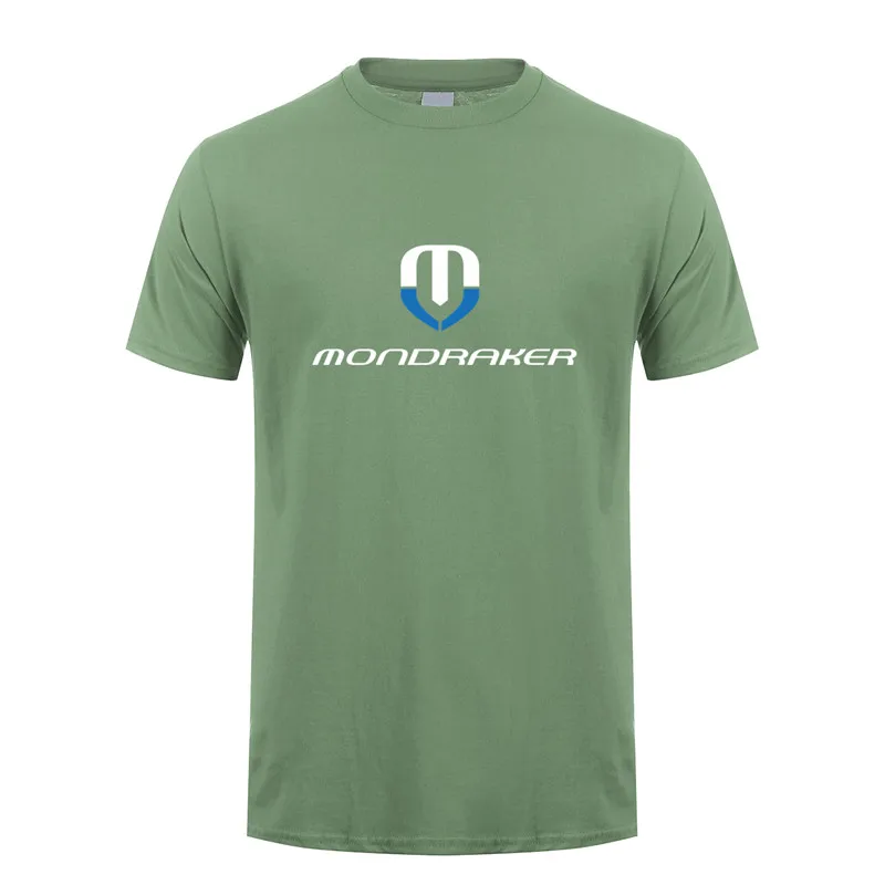 Military Green Mondraker велосипеды футболка Летняя хлопковая футболка с короткими рукавами Mondraker Мужская футболка футболки LH-076 - Цвет: Military Green