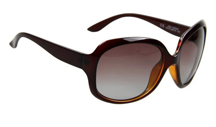 WPGJ037 brown FEISHINI модные большие очки оправа Mujer Oculos Feminino винтажные высококачественные классические красивые Овальные Солнцезащитные очки женские поляризованные - Цвет линз: WPGJ037 brown