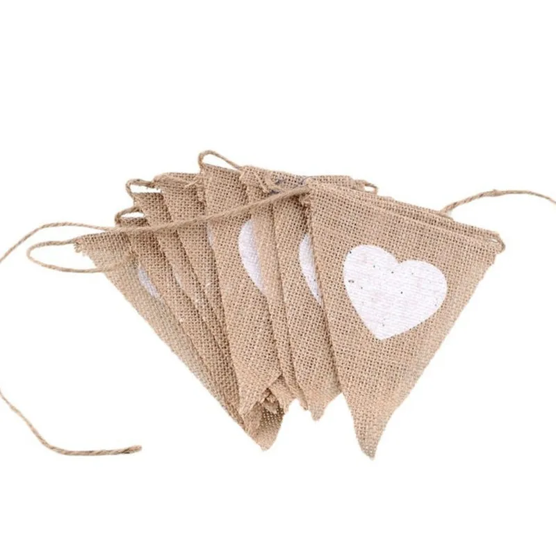 Свадебное украшение мешковиная любовь угловой флаг товары вечерние сценический