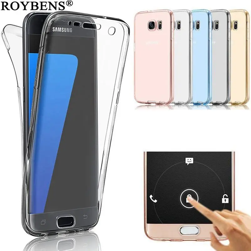 S7 Edge / S8 Fashion 360 Degree Full Protection Case For Samsung Galaxy S6 Plus Transparent Soft Thin Silicone TPU Cover |