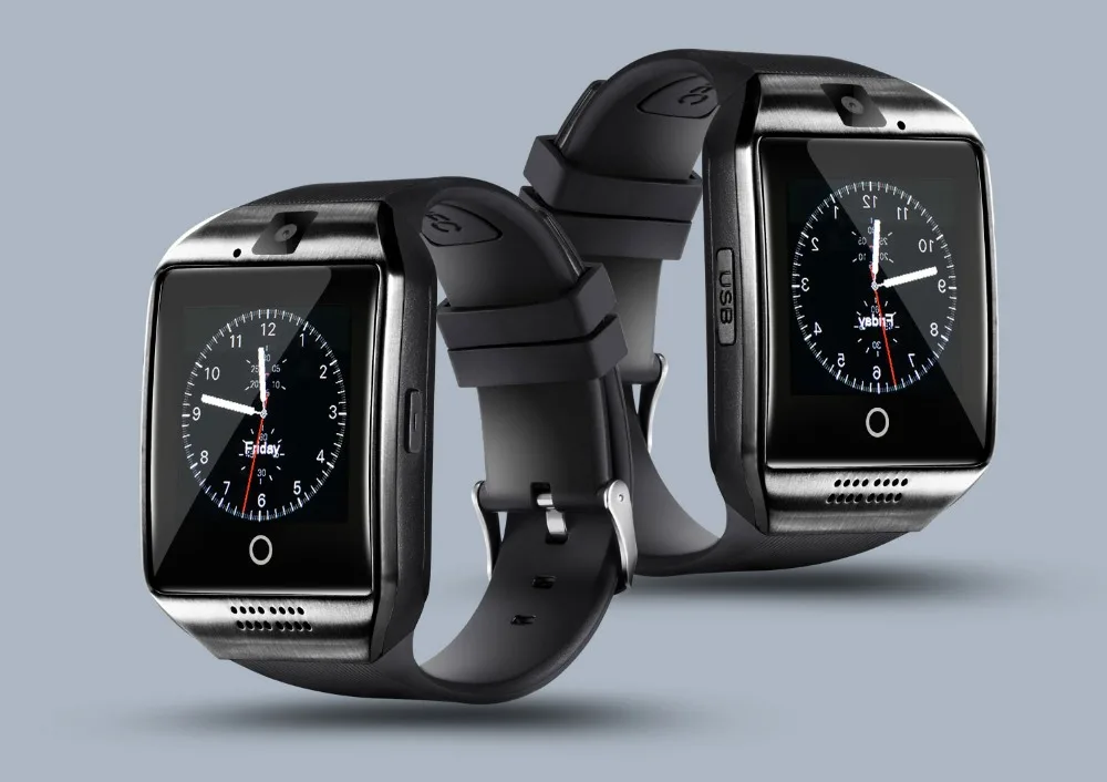 Bluetooth Смарт-часы для мужчин Q18 с камерой Facebook Whatsapp Twitter Синхронизация SMS Smartwatch
