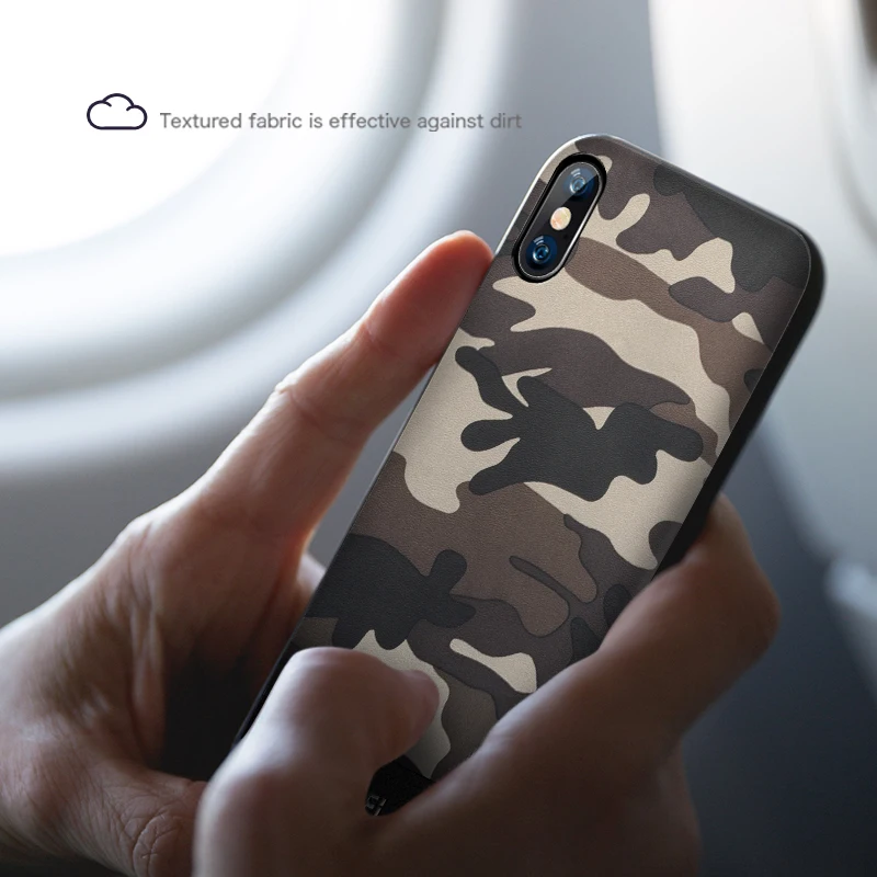 Чехол с камуфляжным рисунком для iPhone Xs облегающий чехол Противоударные Защитные