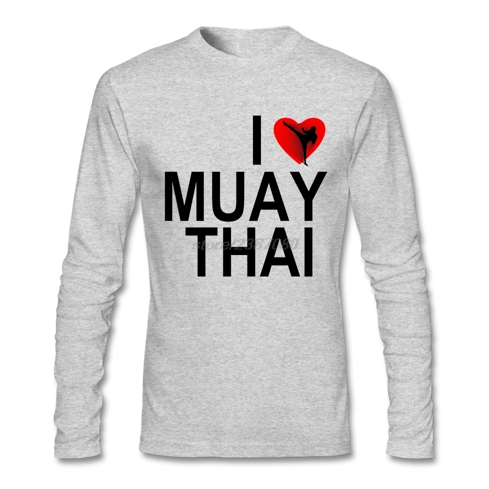 Тайский серебряный Boxin' с надписью I Love Муай Тай футболки для подростков