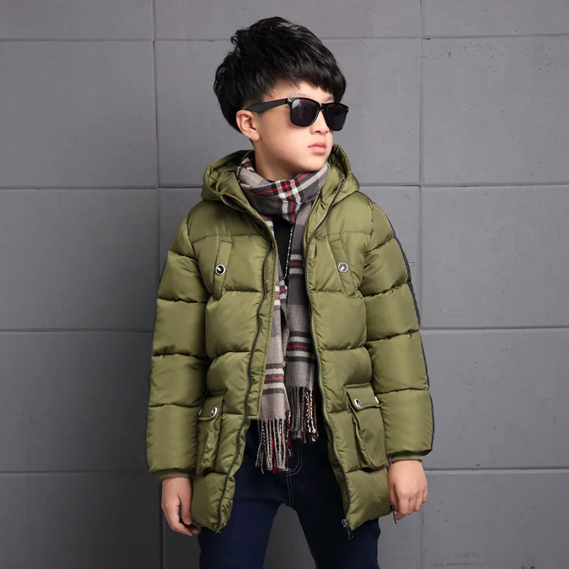 Новинка 2017 года Обувь для мальчиков зима Теплая куртка Детская школьная с