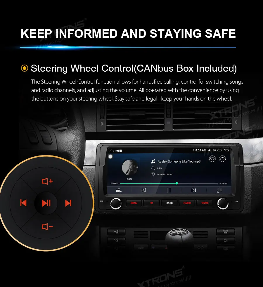 XTRONS 8 &quotAndroid 0 автомобильный мультимедийный плеер GPS без DVD для BMW E46 седан Rover 75 1999