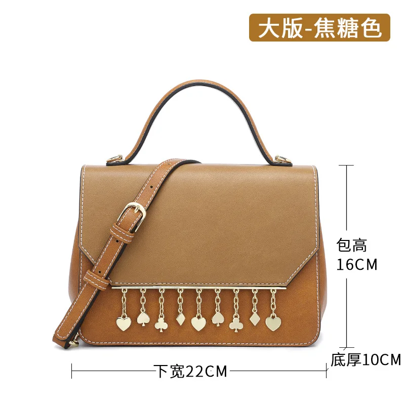 

Women Designer Shoulder Bag Frosted PU Leather Chain Tassel Luxury Crossbody Messenger Bag Lady Travel Purses Handbag
