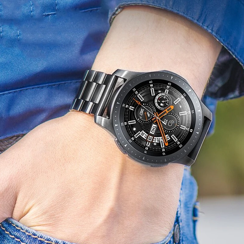 22 мм Универсальный новый браслет из нержавеющей стали для samsung Galaxy Watch 46 мм/gear S3 Classic/S3 Frontier Смарт часы ремешок