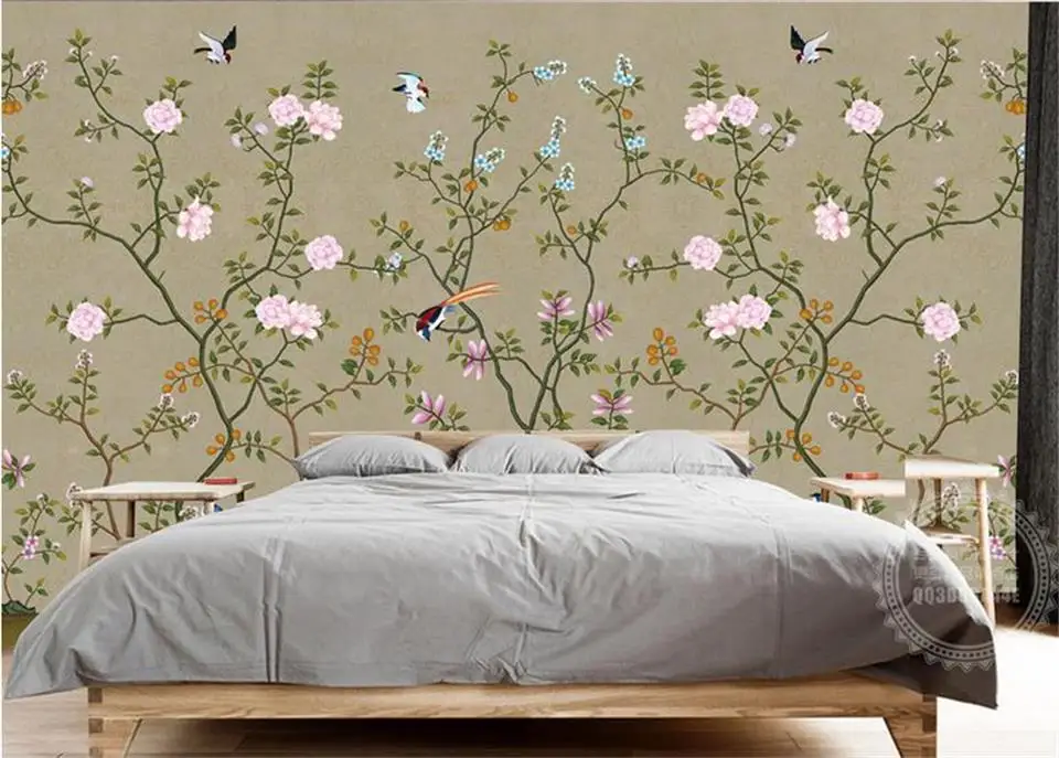 Пользовательские 3d фото обои для детской комнаты роспись ручной росписи птицы и