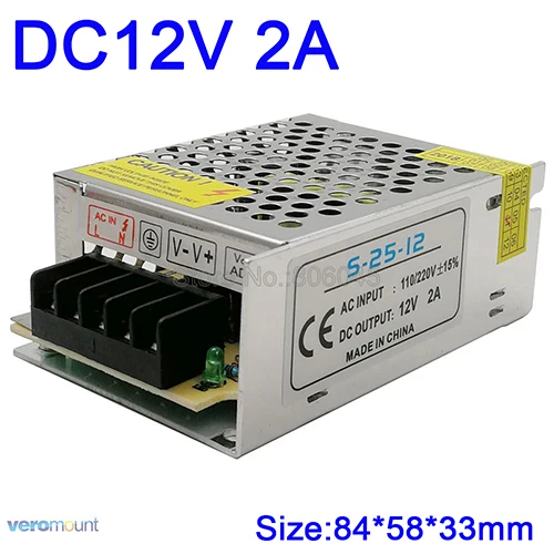 DC12V Светодиодные ленты драйвер адаптера питания 1A 2A 3A 5A 10A 15A 20A 30A 33A переключатель Питание AC110V-220V для работающего на постоянном токе 12 В в Мощность трансформатор - Цвет: 12V 2A