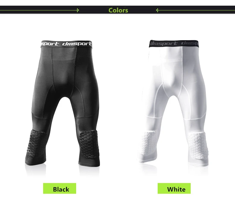 Мужские укороченные спортивные штаны, соты, компрессионные наколенники, анти-столкновения, спортивная одежда, быстросохнущие, для бега, фитнеса, тренировок, спортзала, колготки