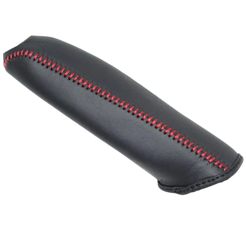 Handbrake Cover Red PONSNY Рулевое управление автомобиля/Шестерня/ручной тормоз натуральная кожа чехлы Чехол для Chery Tiggo 5 сшитый вручную чехол из коровьей кожи - Название цвета: Handbrake Cover Red