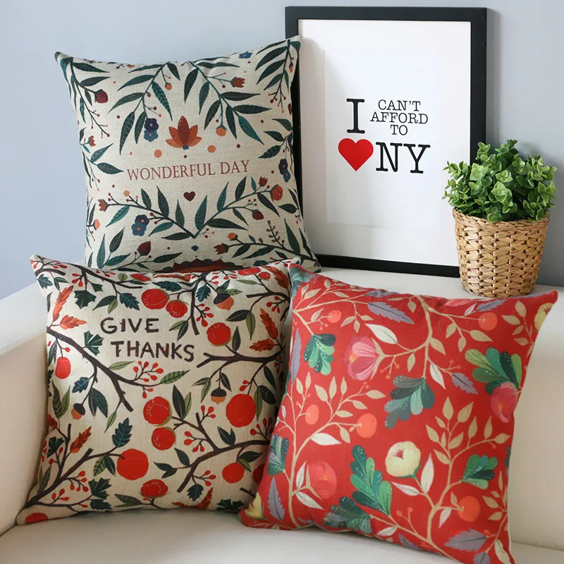 Американская сельская Цветочная Подушка s Ретро Маленькая свежая подушка