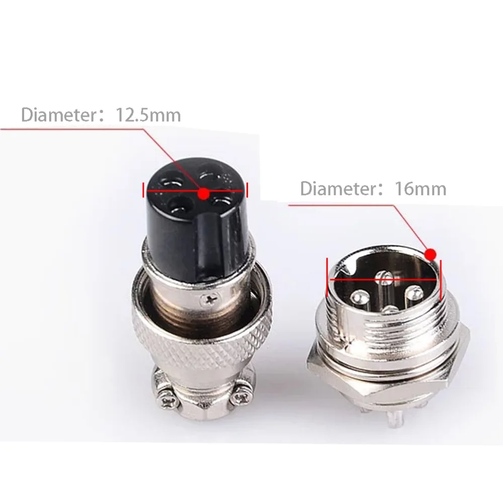 YIDATON 5 компл. XLR 4 Pin 12 мм аудио кабель Разъем шасси крепление B021 | Мобильные телефоны