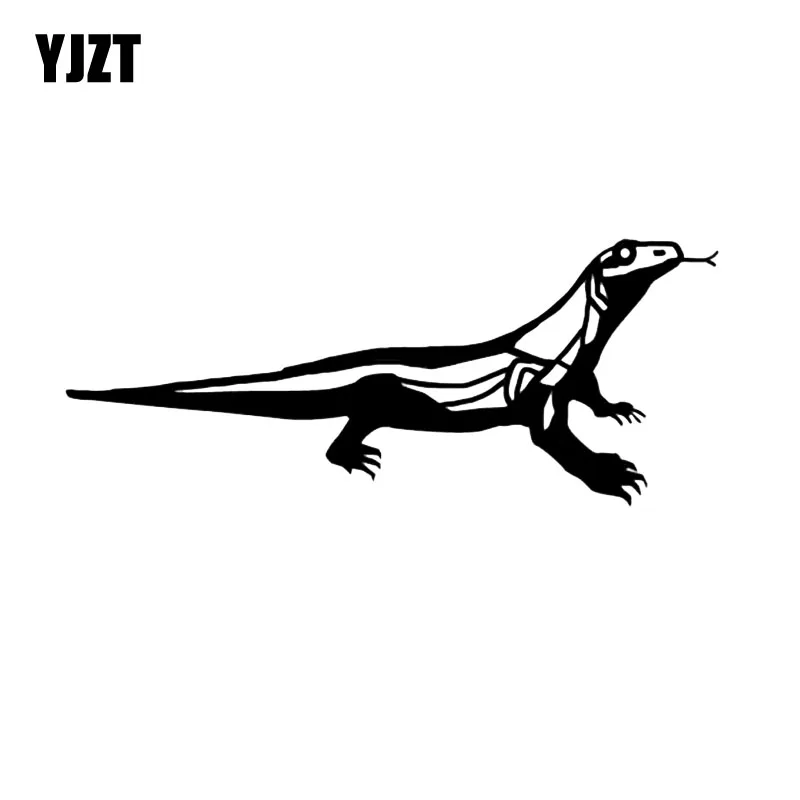 

YJZT 13,1*5,4 см самый крутой монитор с животными, декоративные автомобильные наклейки в виде ящерицы, Высококачественная виниловая фотография