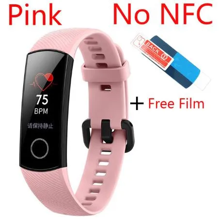 pink Standard Huawei Honor Band 4 / Running Smart Wristband Amoled Color 0.95" Touchscreen Swim Posture Detect Heart Rate Sleep Snap D5 - Цвет: pink Standard