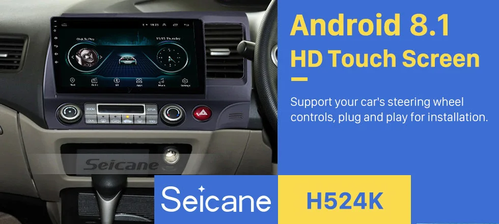 Seicane Android 8,1 10," Автомобильный Радио gps для 2006 2007 2008-2010 2011 HONDA CIVIC правый руль навигация мультимедийный плеер