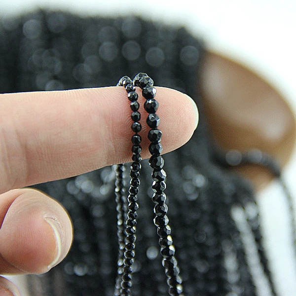 

Wholesale Faceted Black Onyx Natural Stone Beads Agates For Jewelry Making Bracelet DIY Material 4/ 6/8/10/12 mm Strand 15.5''