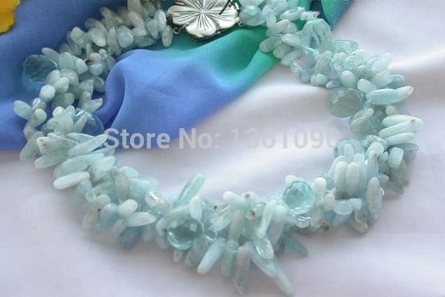 Капельный Ограненный ожерелье с кристаллами 3 ряда 17 дюймов 00664|crystal necklace|necklace