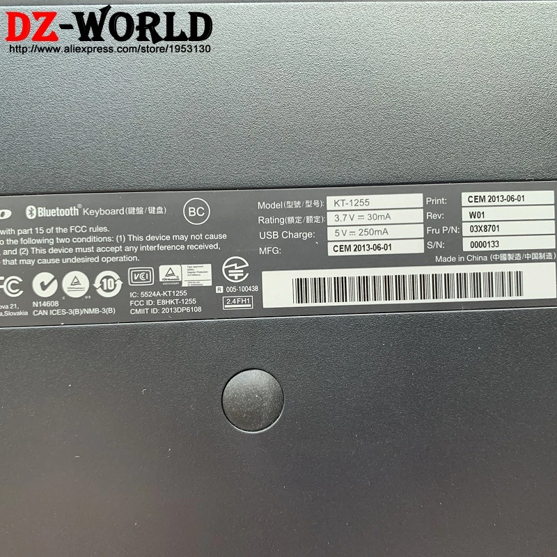 Для lenovo ThinkPad Bluetooth DK Дания клавиатура KT-1255 беспроводной планшетный ПК ноутбук USB зарядное устройство Trackpoint 03X8701