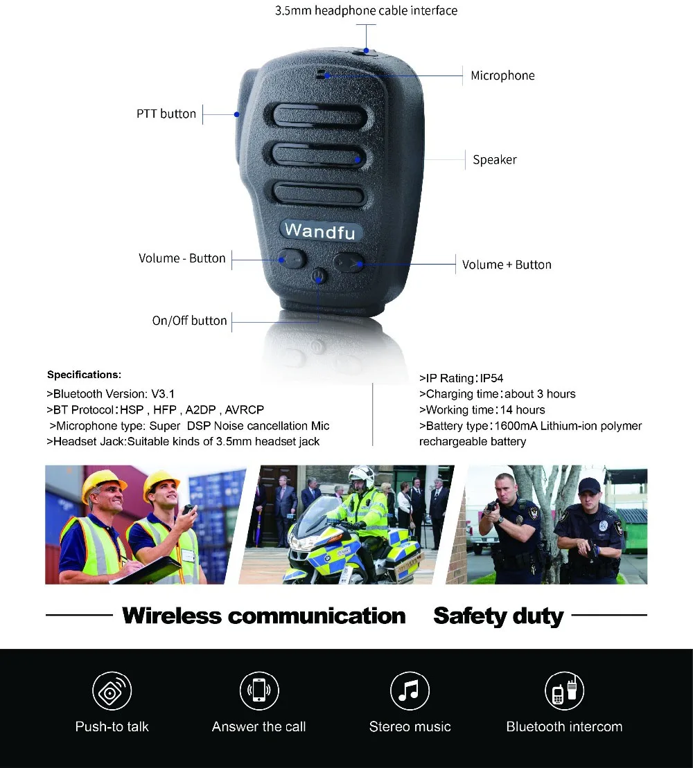 Bluetooth PTT для Kodiak Zello Walkie Talkie bluetooth Android Mic Bluetooth микрофон PTT для интерфейса zello