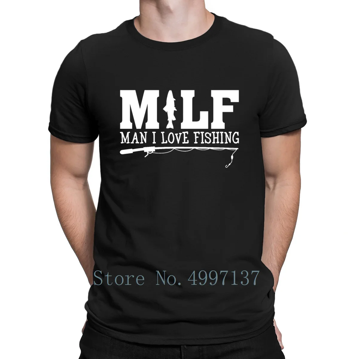 

Milf Man I Love Fishing Fisherman Gift, футболка с рыбным крючком, размер S-3xl, летняя футболка с принтом, уличная одежда, 100% хлопок