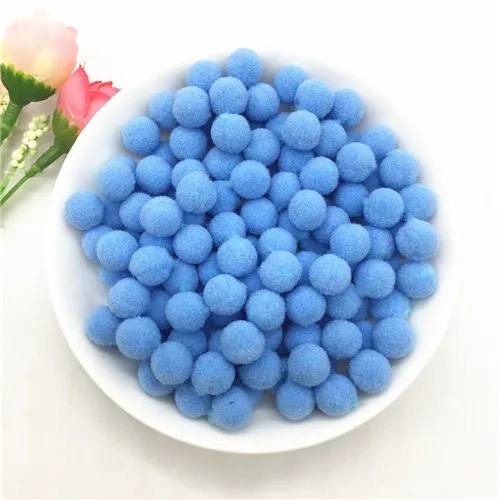 34 Lake blue Pompones 10/15/2025 мм пышная Нижняя Pom Poms помпонами ручной работы для детей игрушки DIY материал изделия швейного Ремесла поставок 100 шт - Цвет: 34 Lake blue