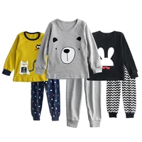 children clothing autumn winter new thermal underwear for boys and girl striped print toddler pajamas sets kids sleepwear 4 10y